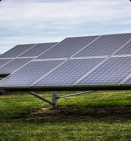 Solar panels installed at a project site